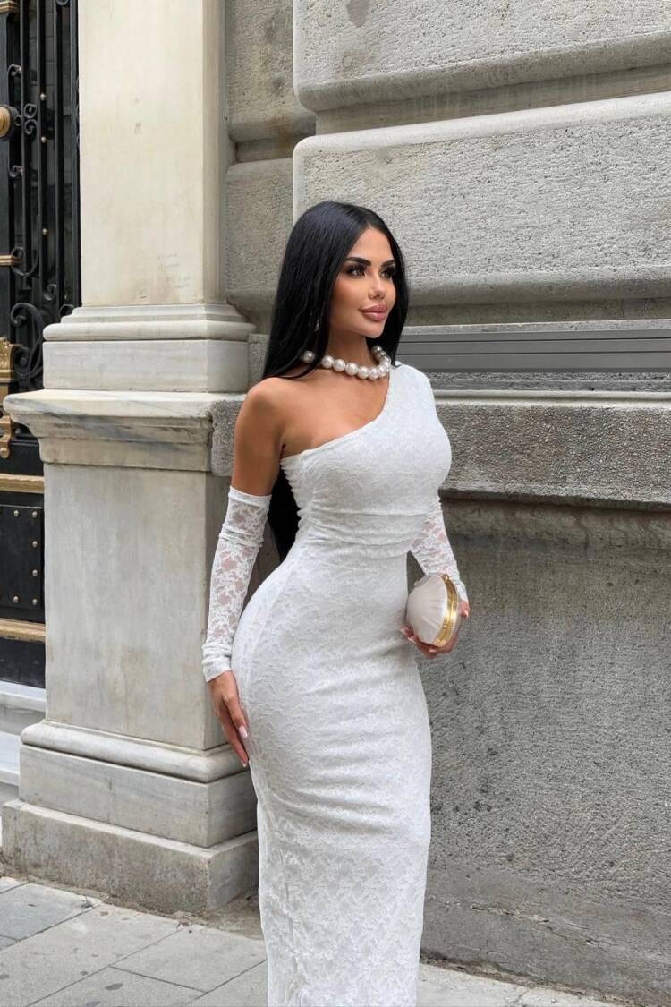 Elegant Sexy Bodycon Dress With One Shoulder Neck