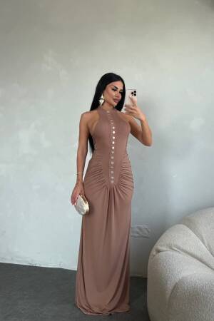 Brown Sexy Elegant Formal Glam Sheath Dress - Brand: My Jest Fashion - Women & Kids, Baby Clothes Wholesale - Globality Store