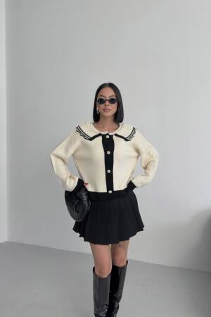 Beige Sweater With Round Neck And Long Sleeves - Brand: My Fashion - Women & Kids, Baby Clothes Wholesale - Globality Store