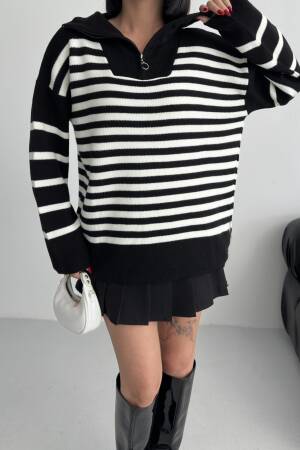 Oversized Striped Hooded Neck Sweater - Brand: My Fashion - Women & Kids, Baby Clothes Wholesale - Globality Store