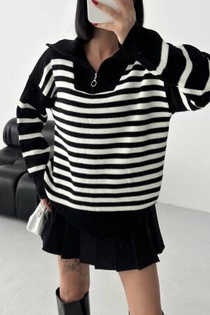 Oversized Striped Hooded Neck Sweater - Brand: My Fashion - Women & Kids, Baby Clothes Wholesale - Globality Store