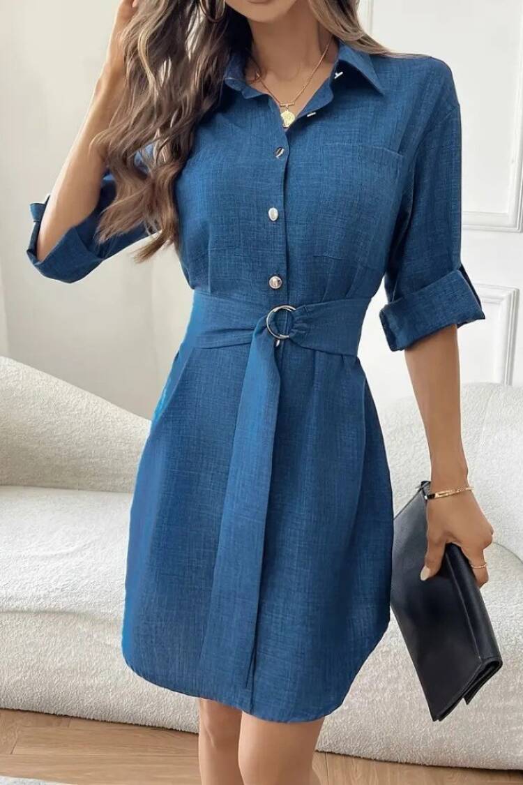 Casual Elegant Formal Shirt Dress - Brand: Janes - Women & Kids, Baby Clothes Wholesale - Globality Store