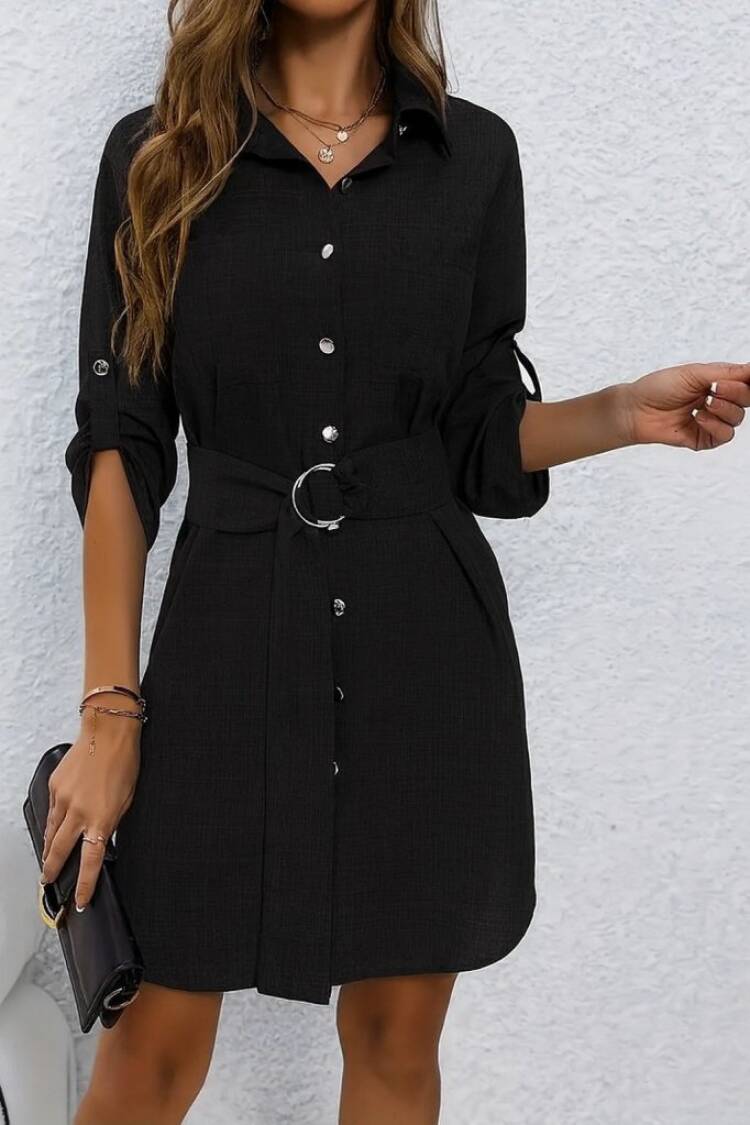 Casual Formal Elegant Shirt Dress Mini