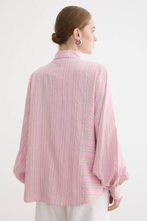 Casual Striped Oversized Shirt - Brand: Levure - Women & Kids, Baby Clothes Wholesale - Globality Store