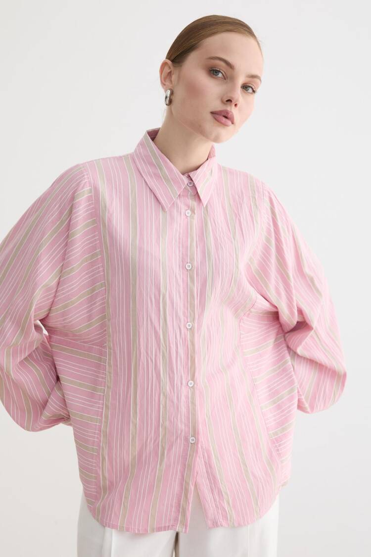 Casual Striped Oversized Shirt
