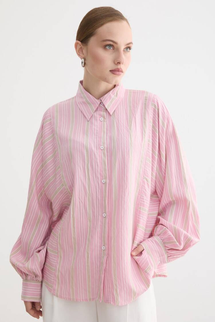 Casual Striped Oversized Shirt