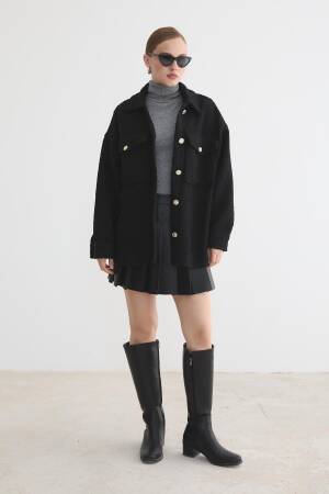 Oversized Shacket Coat With Flap Pockets - Brand: Levure - Women & Kids, Baby Clothes Wholesale - Globality Store