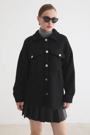 Oversized Shacket Coat With Flap Pockets - Brand: Levure - Women & Kids, Baby Clothes Wholesale - Globality Store