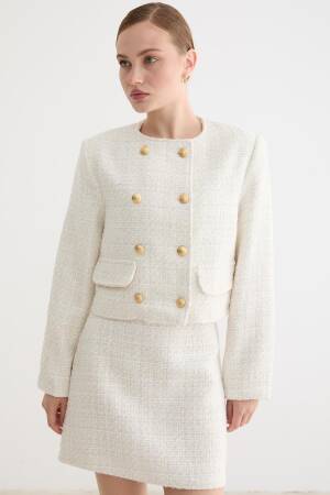 White Elegant A-Line Mini Skirt With Flap Pockets - Brand: Levure - Women & Kids, Baby Clothes Wholesale - Globality Store