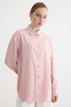 Striped Casual Shirt With Notched Neck - Brand: Levure - Women & Kids, Baby Clothes Wholesale - Globality Store