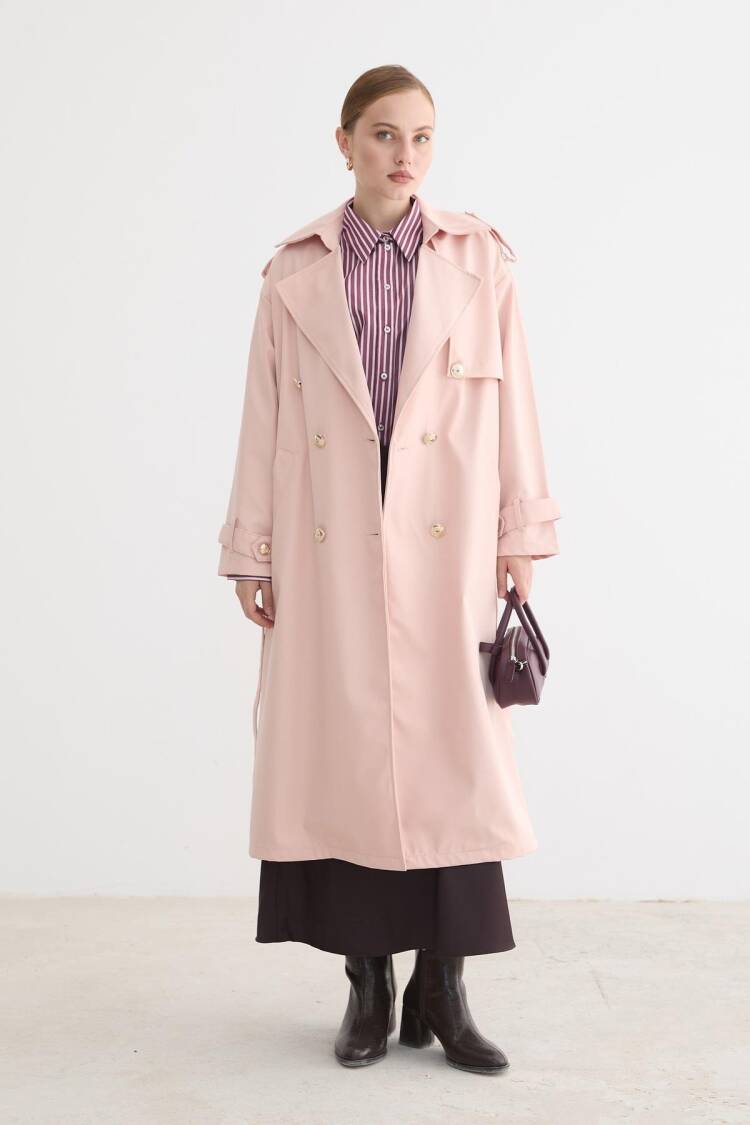 Elegant Double-Breasted Trenchcoat - Brand: Levure - Women & Kids, Baby Clothes Wholesale - Globality Store