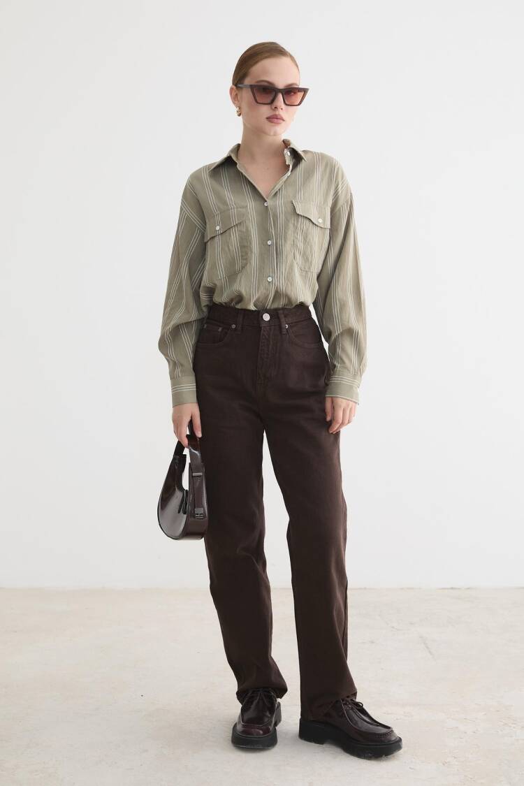 Striped Oversized Fit Shirt - Brand: Levure - Women & Kids, Baby Clothes Wholesale - Globality Store