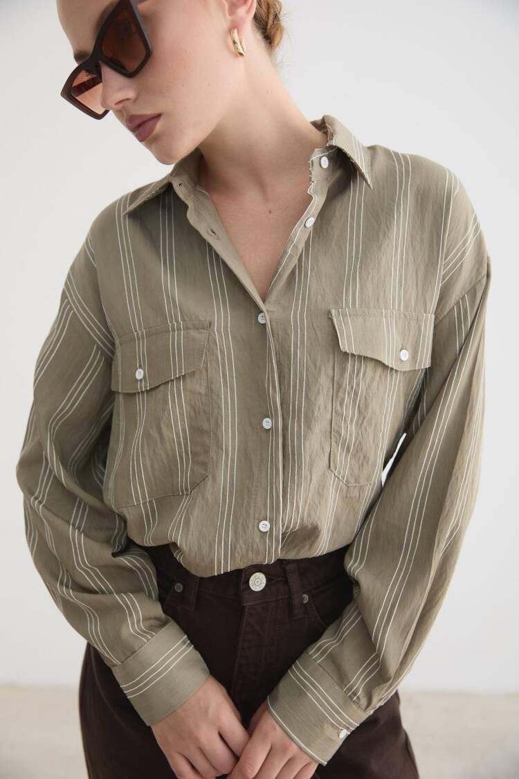 Striped Oversized Fit Shirt