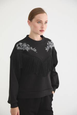 Sweatshirt With Floral Pattern And Round Neck - Brand: Levure - Women & Kids, Baby Clothes Wholesale - Globality Store