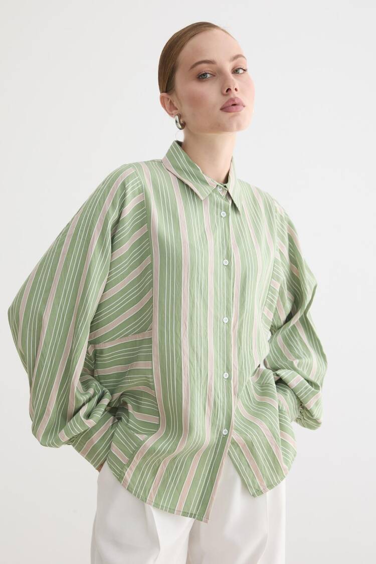 Green Casual Elegant Vintage Shirt