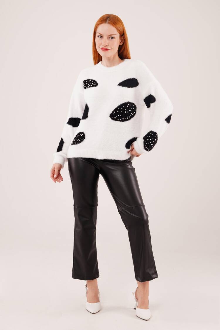 Oversized Fit Sweater With Animal Print