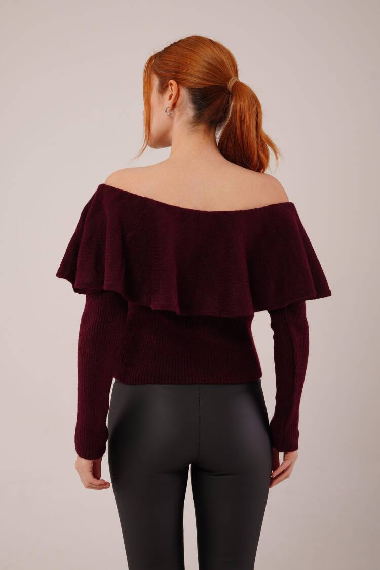 Sweater With Off Shoulder Neck