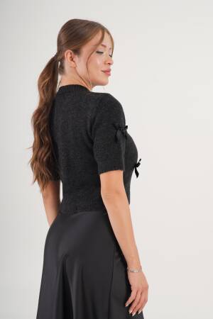 Black Cardigan Casual Elegant Cute Preppy Buttoned Crop - Brand: Lustrin - Women & Kids, Baby Clothes Wholesale - Globality Store