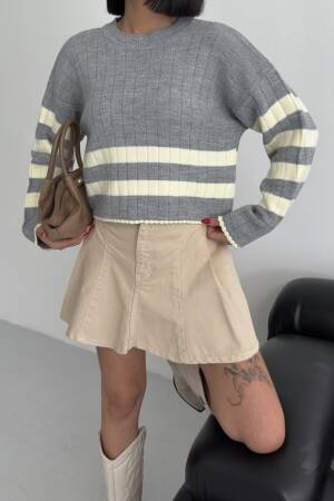 Casual Sweater With Striped Pattern - Brand: My Fashion - Women & Kids, Baby Clothes Wholesale - Globality Store