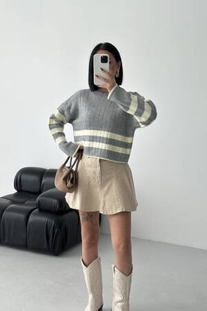 Casual Sweater With Striped Pattern - Brand: My Fashion - Women & Kids, Baby Clothes Wholesale - Globality Store