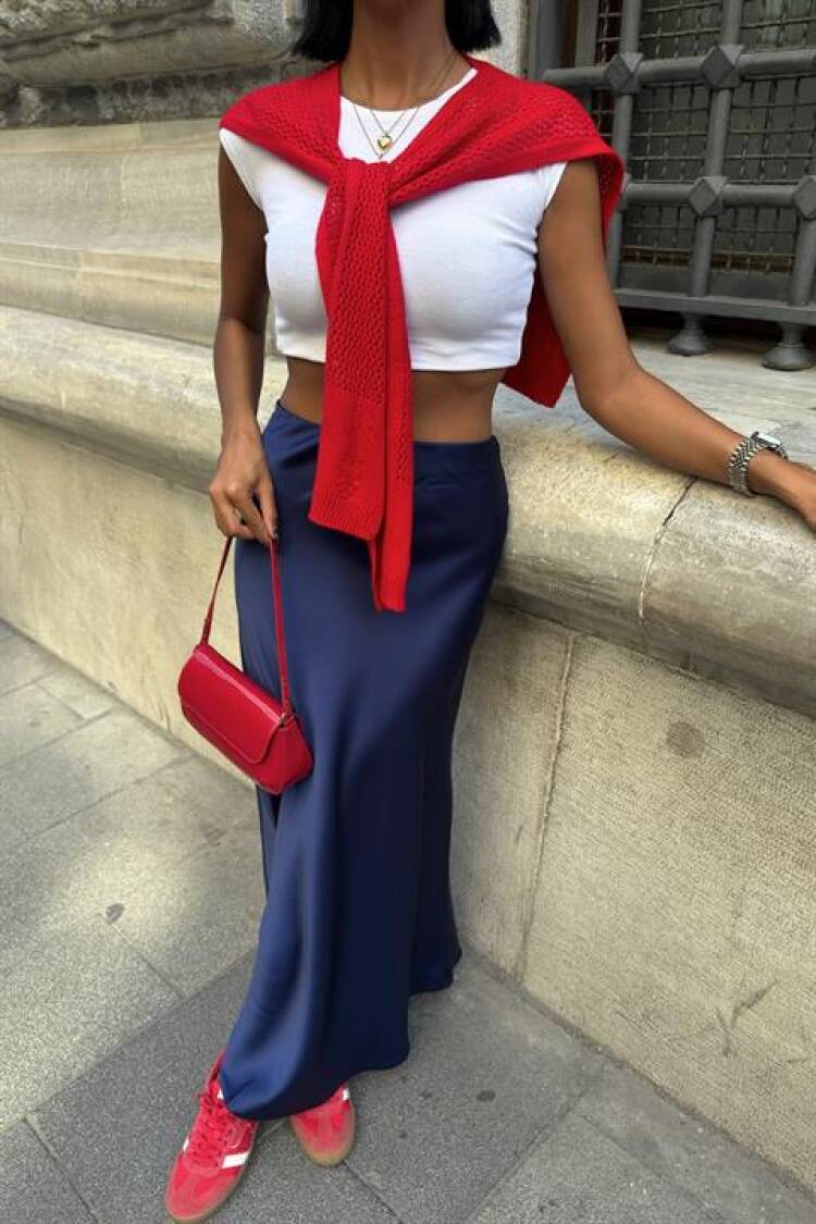 Casual Sport Sexy Elegant Maxi Slip Skirt High Waist