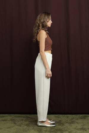 White Casual Sport Tapered Pants High Waist - Brand: Puane - Women & Kids, Baby Clothes Wholesale - Globality Store