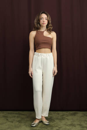 White Casual Sport Tapered Pants High Waist - Brand: Puane - Women & Kids, Baby Clothes Wholesale - Globality Store