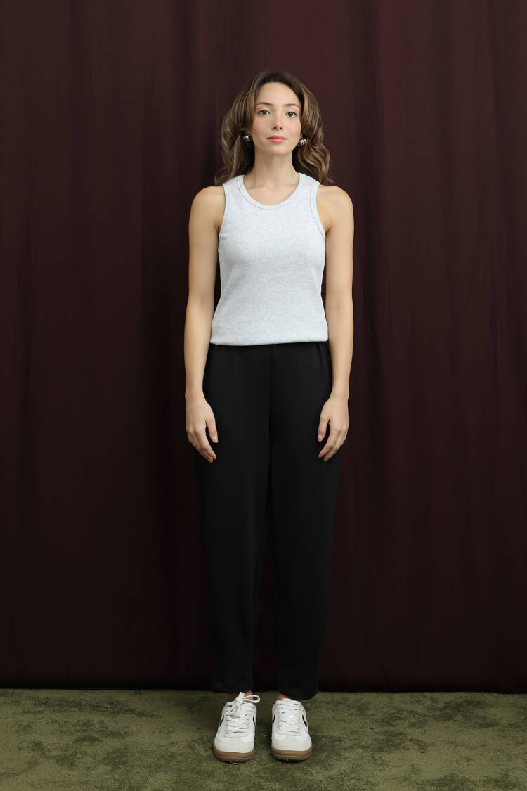 Casual Elegant Tapered Carrot Pants