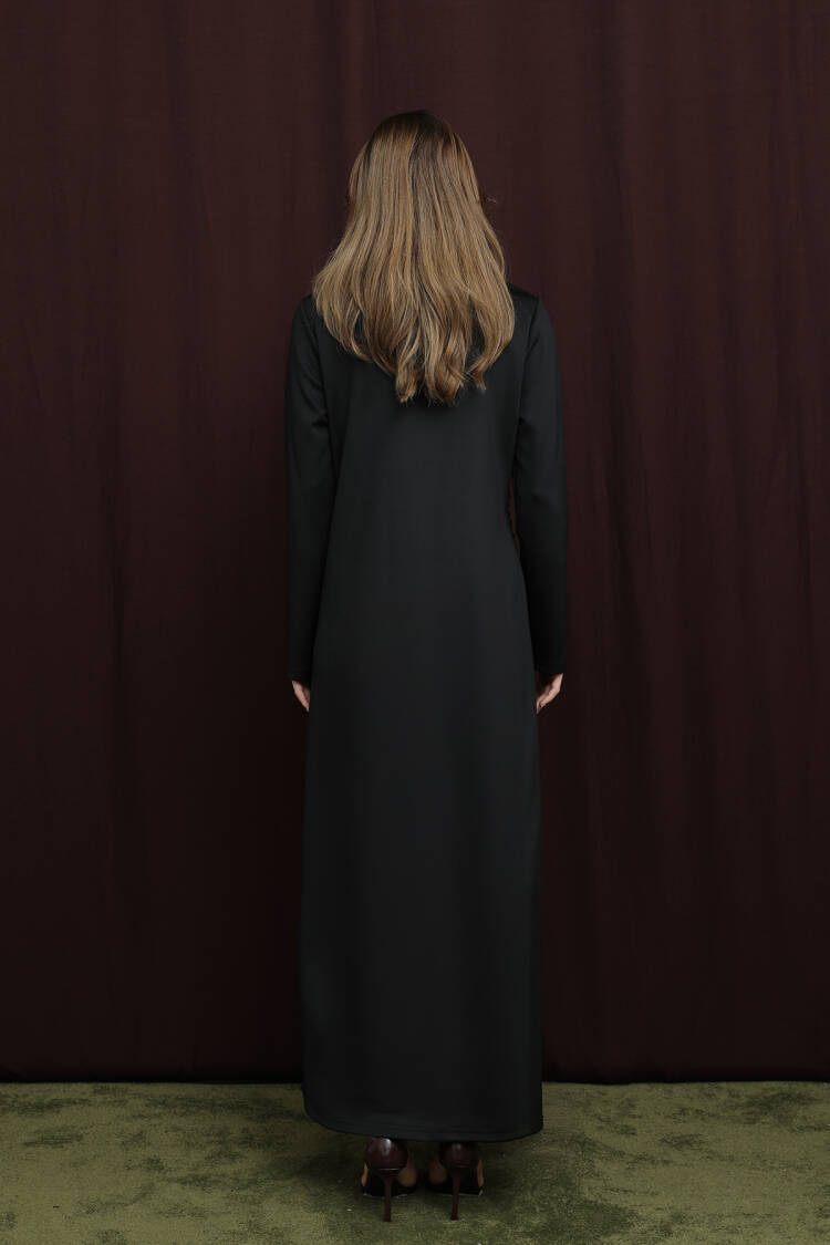 Elegant A-Line Dress With Long Sleeves