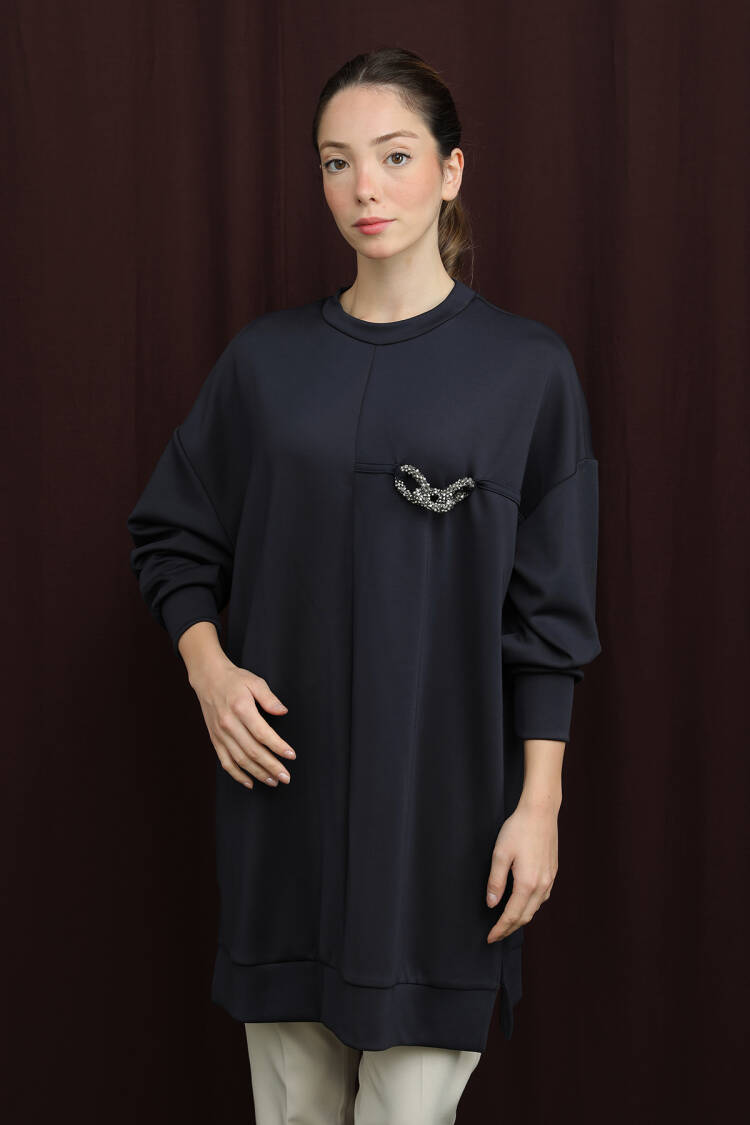 NavyCasual Modest Elegant Tunic - Brand: Puane - Women & Kids, Baby Clothes Wholesale - Globality Store