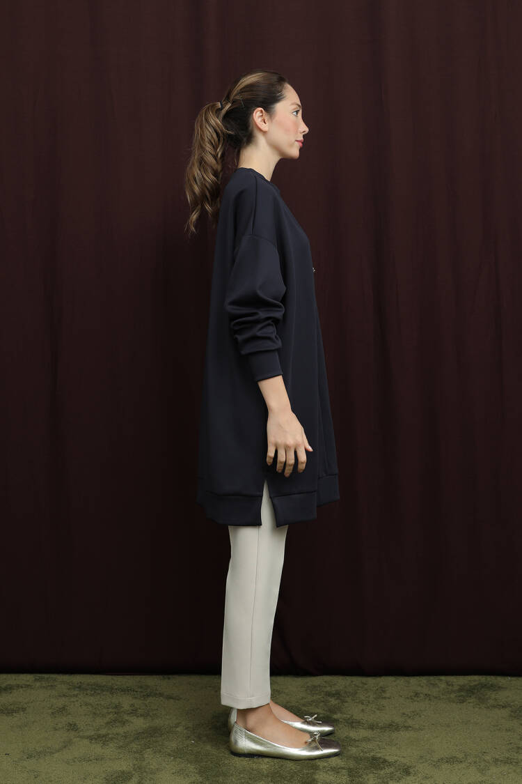 NavyCasual Modest Elegant Tunic