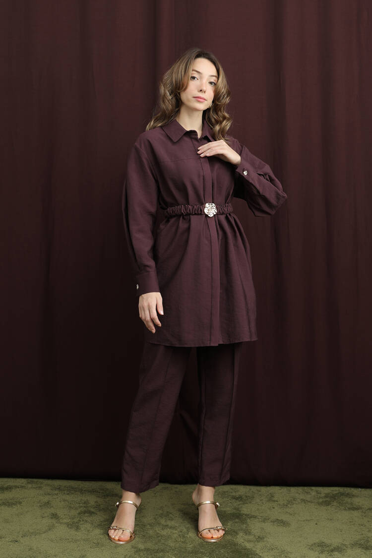Claret Red Modest Elegant Formal Set - Brand: Puane - Women & Kids, Baby Clothes Wholesale - Globality Store