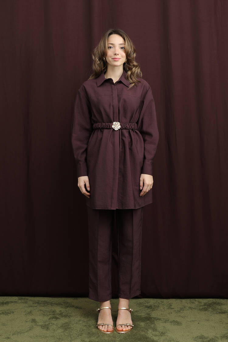Claret Red Modest Elegant Formal Set