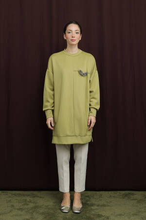 Khaki Casual Modest Elegant Oversized Fit Tunic - Brand: Puane - Women & Kids, Baby Clothes Wholesale - Globality Store