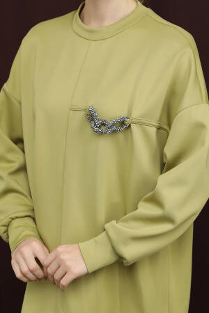 Khaki Casual Modest Elegant Oversized Fit Tunic - Brand: Puane - Women & Kids, Baby Clothes Wholesale - Globality Store