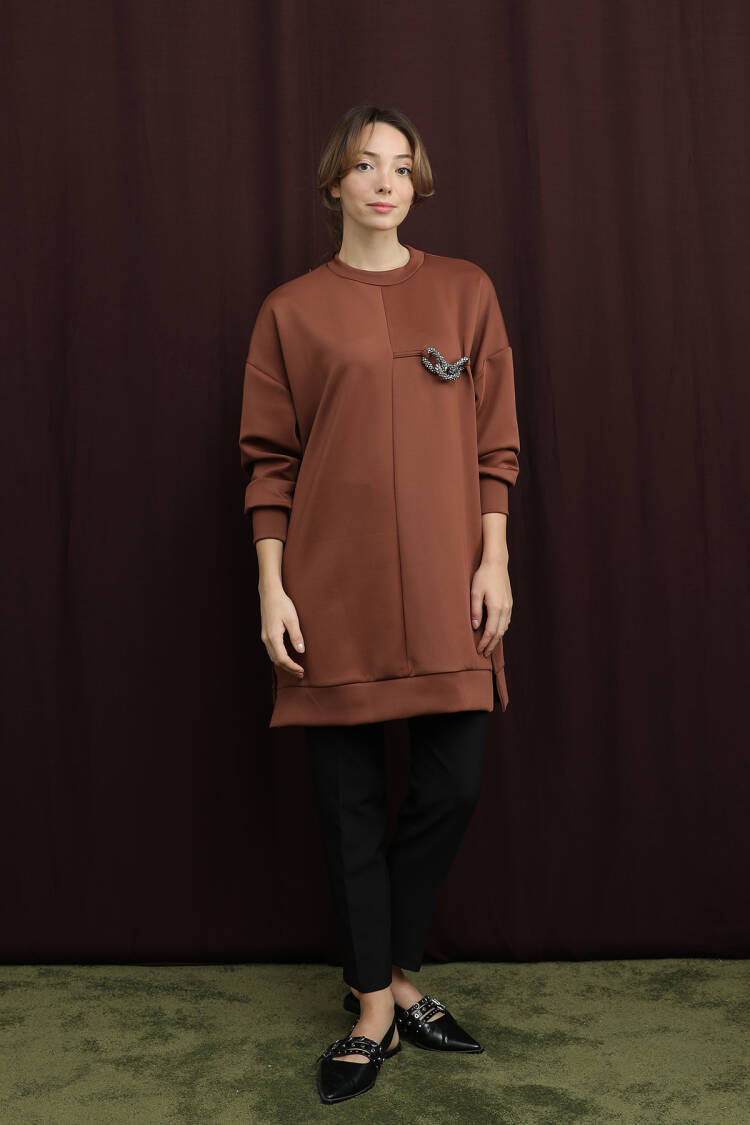 Casual Oversized Tunic With 3/4 Sleeves - Brand: Puane - Women & Kids, Baby Clothes Wholesale - Globality Store