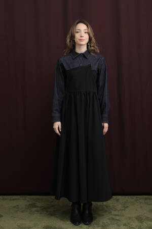 Black Modest Fit And Flare Dress - Brand: SOUL - Women & Kids, Baby Clothes Wholesale - Globality Store