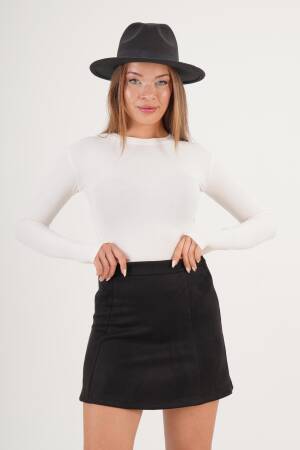 Black A-Line Mini Skirt High Waist Zip Up - Brand: Lustrin - Women & Kids, Baby Clothes Wholesale - Globality Store