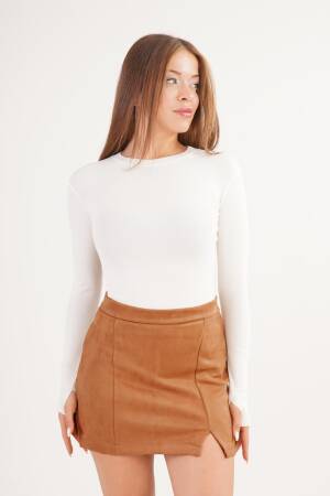 Brown High Waist Mini Pencil Skirt - Brand: Lustrin - Women & Kids, Baby Clothes Wholesale - Globality Store