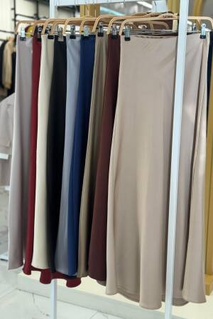 Beige Elegant Mermaid Maxi Skirt High Waist - Brand: Sobe Istanbul - Women & Kids, Baby Clothes Wholesale - Globality Store