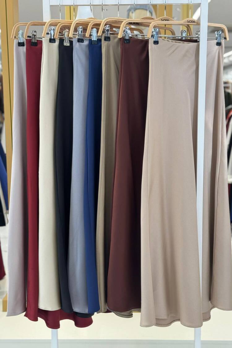 Beige Elegant Mermaid Maxi Skirt High Waist