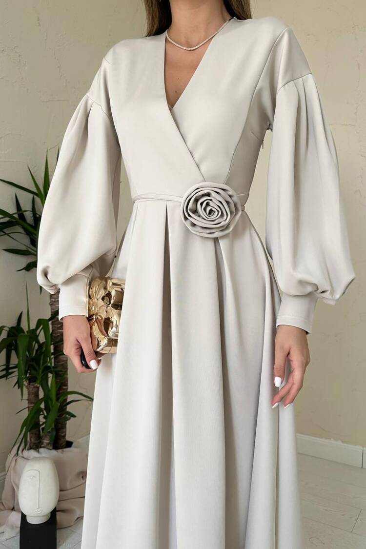 Elegant Modest Formal Wrap Dress