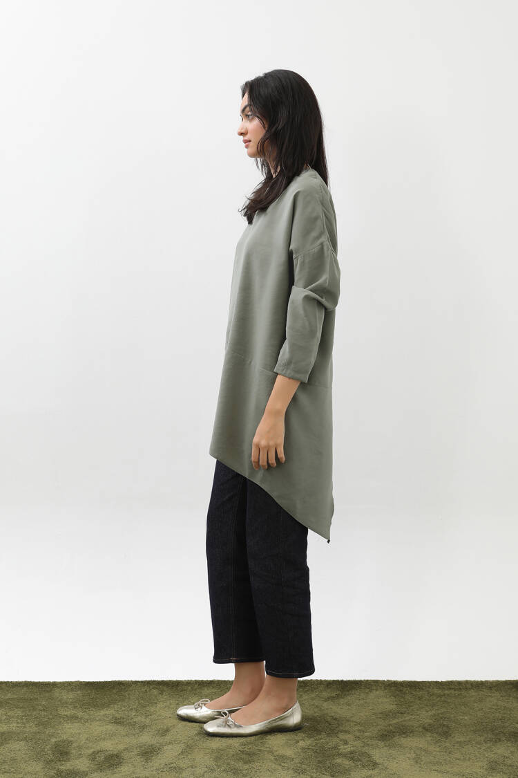Oversized Fit Casual Tunic With 3/4 Sleeves - Brand: Puane - Women & Kids, Baby Clothes Wholesale - Globality Store