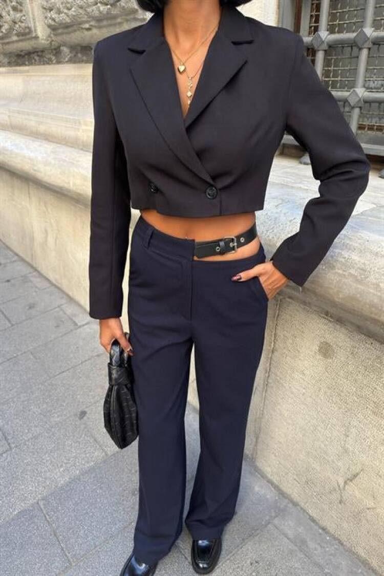 Black High Waist Tapered Carrot Pants