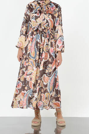 Boho A-Line Maxi Dress With High Neck - Brand: Puane - Women & Kids, Baby Clothes Wholesale - Globality Store