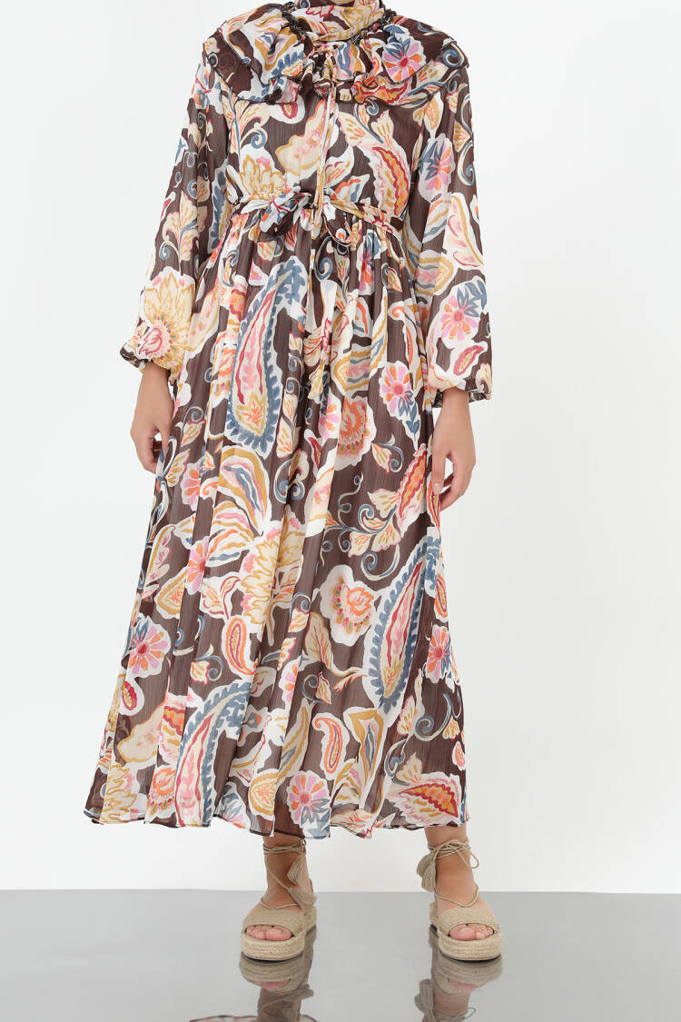 Boho A-Line Maxi Dress With High Neck - Brand: Puane - Women & Kids, Baby Clothes Wholesale - Globality Store