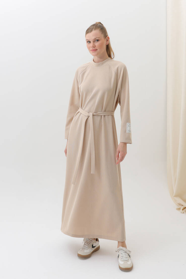 Modest Sweater Dress With Long Straight Sleeves - Brand: Puane - Women & Kids, Baby Clothes Wholesale - Globality Store