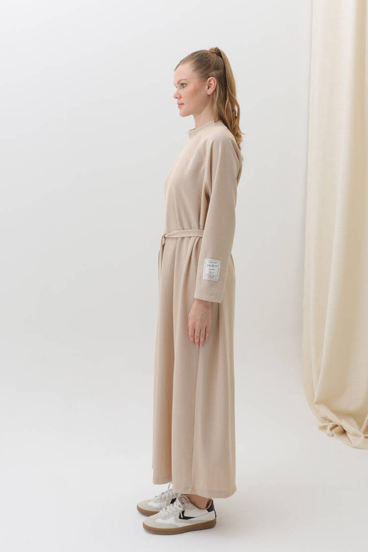 Modest Sweater Dress With Long Straight Sleeves