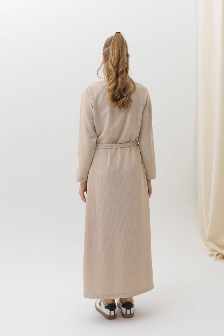 Modest Sweater Dress With Long Straight Sleeves