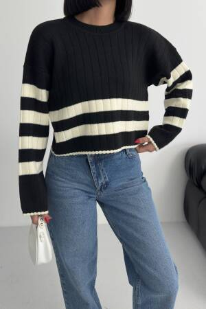 Casual Sweater With Striped Pattern - Brand: My Fashion - Women & Kids, Baby Clothes Wholesale - Globality Store